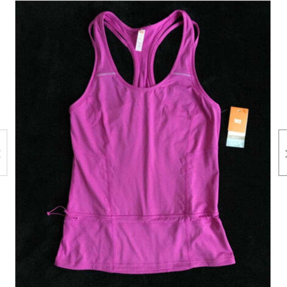 Lucy Pink Take Me The Distance Singlet Tank Top XS